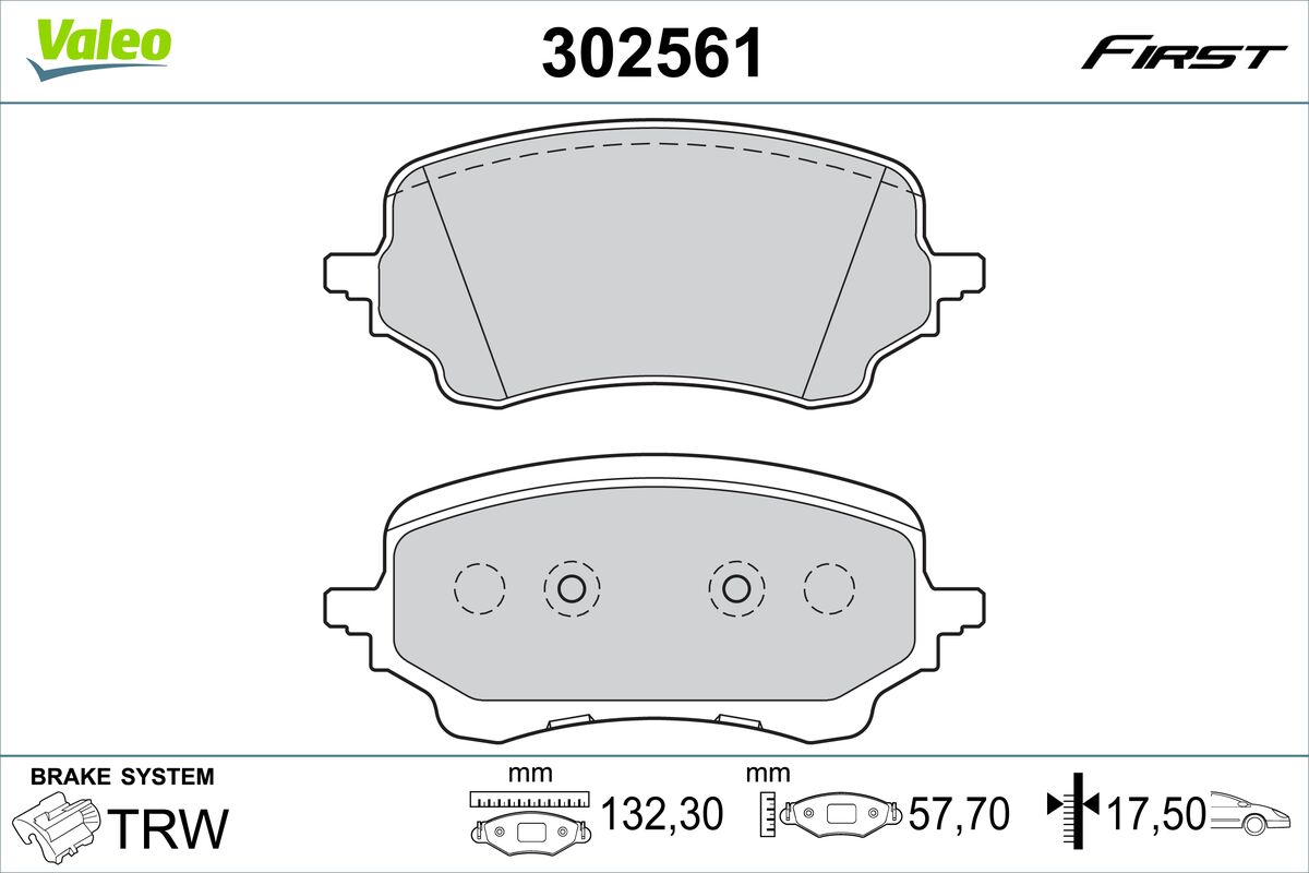 VALEO Fékbetét, mind 302561_VALEO